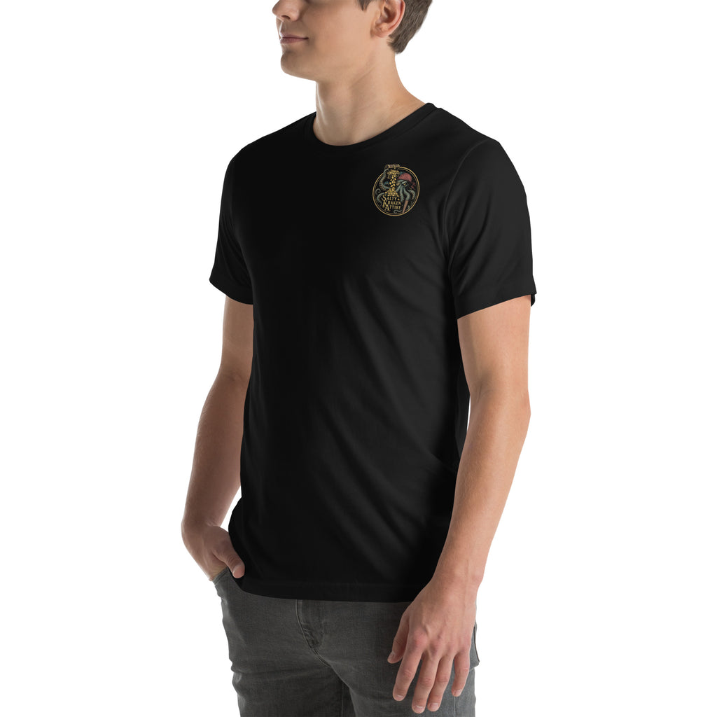 Salty Spirits Halloween Edition Special Edition Tee by Salty Kraken Attire – left front view, black